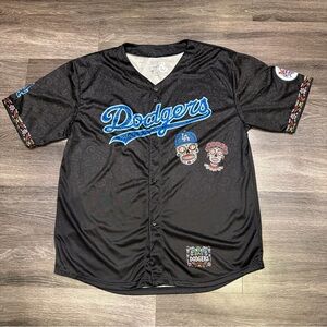 Limited Edition Dia De Los Muertos 2025 LA Dodgers Sugar Skull Jersey Black XL